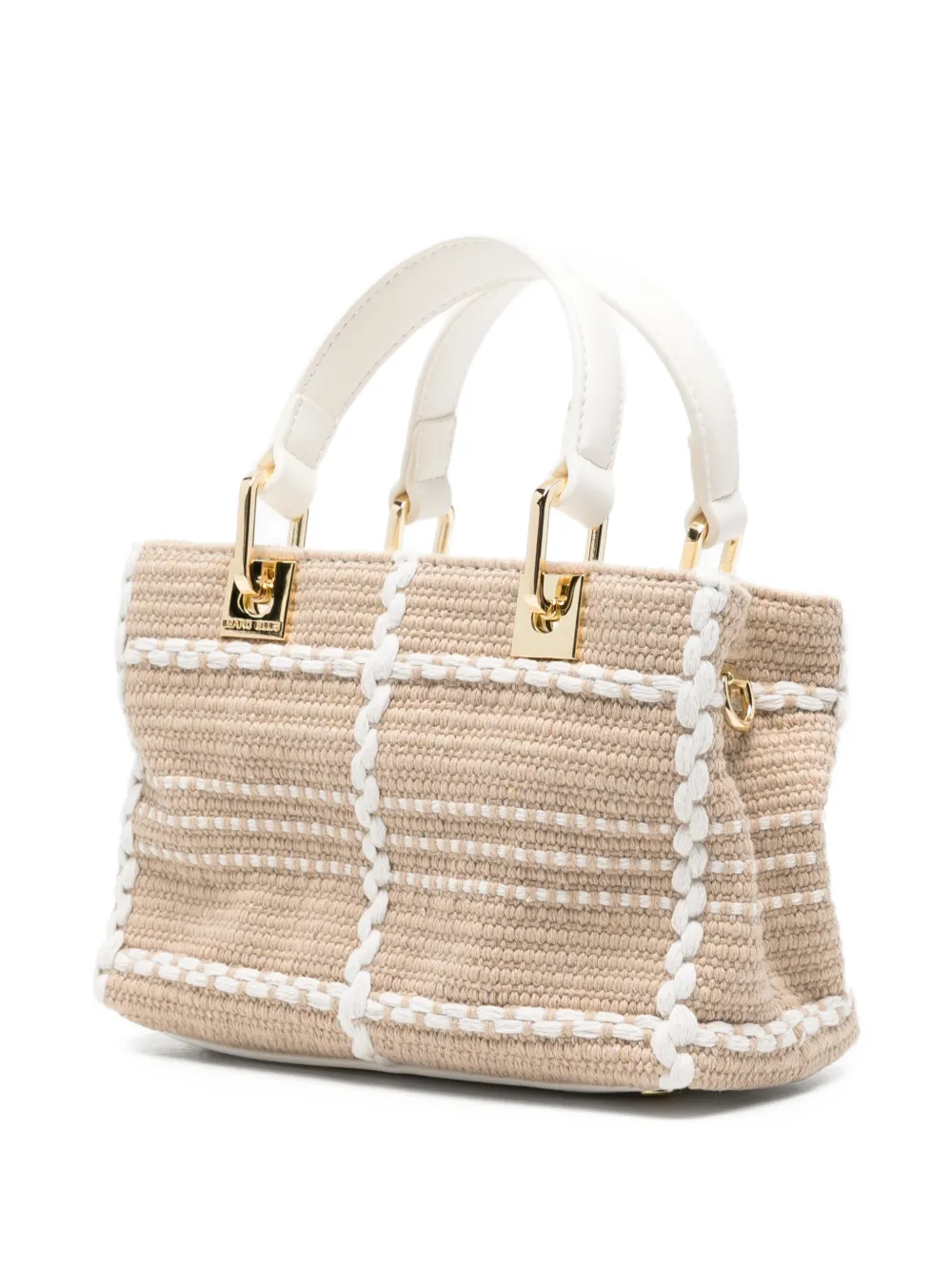 Marc Ellis Krissy shopper met geweven effect Beige
