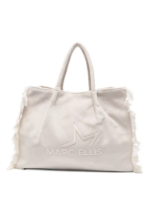 Marc Ellis Buby Calypso fringed logo-embroidered tote bag