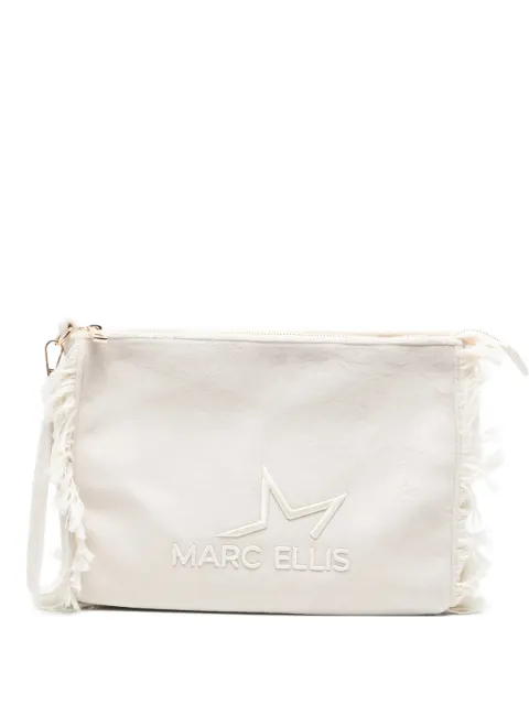 Marc Ellis Buby Calypso fringed logo-embroidered tote bag