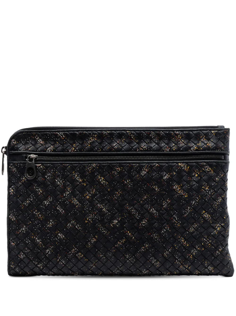 Bottega Veneta Pre-Owned 2012-2026 Nappa Intrecciato Micro Dot clutch bag - Black