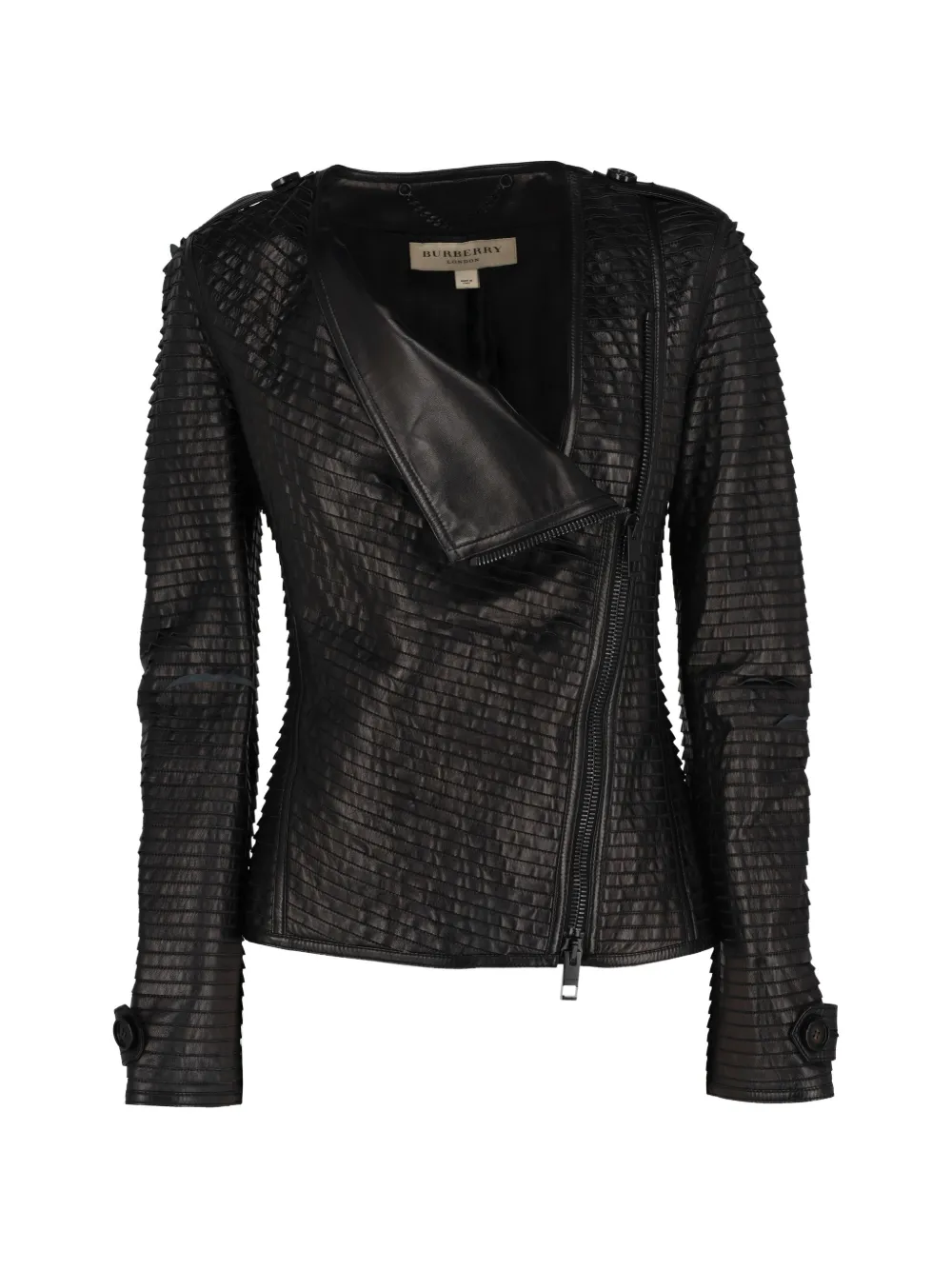 Burberry Pre-Owned tiered asymmetric-zip jacket - Schwarz