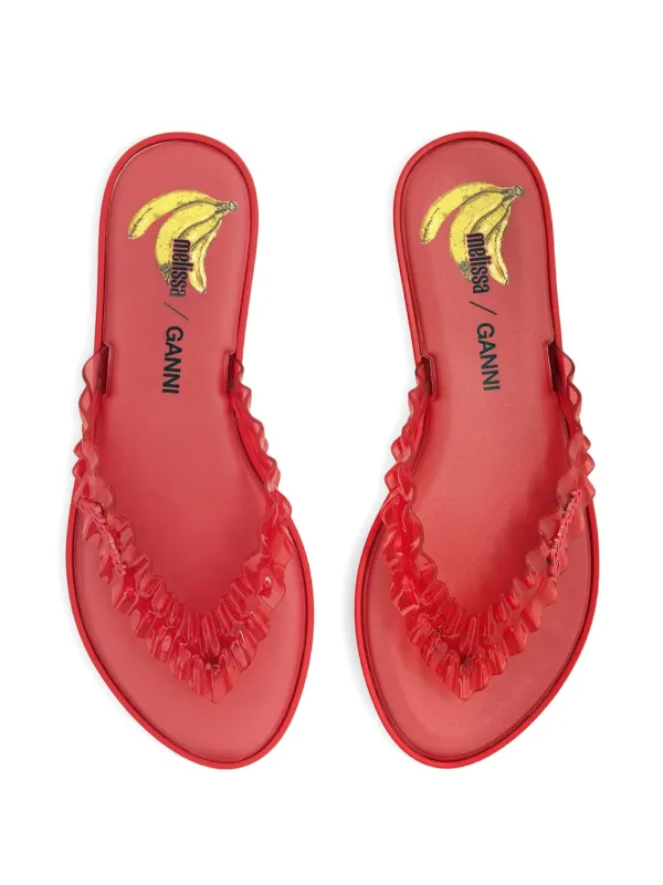 GANNI x Melissa Flip Flops | Red | FARFETCH