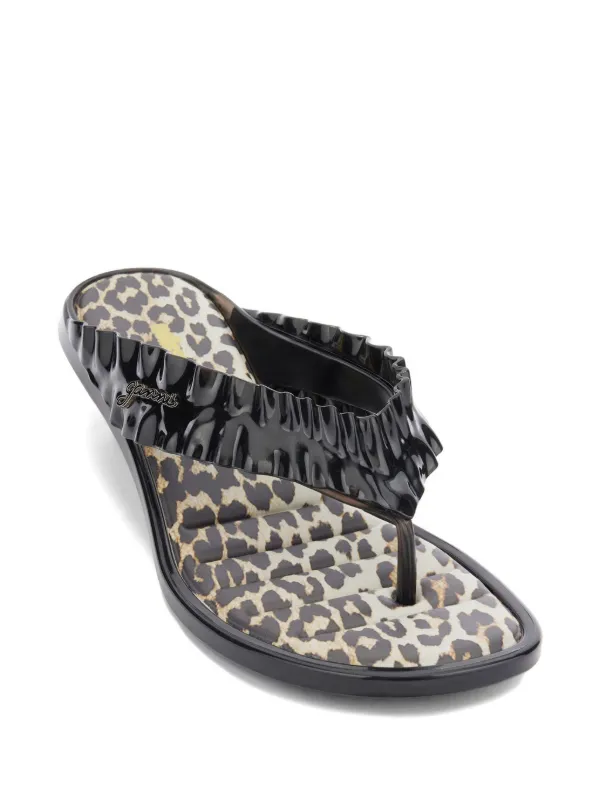 GANNI x Melissa キトゥンヒール サンダル | ブラック | FARFETCH JP