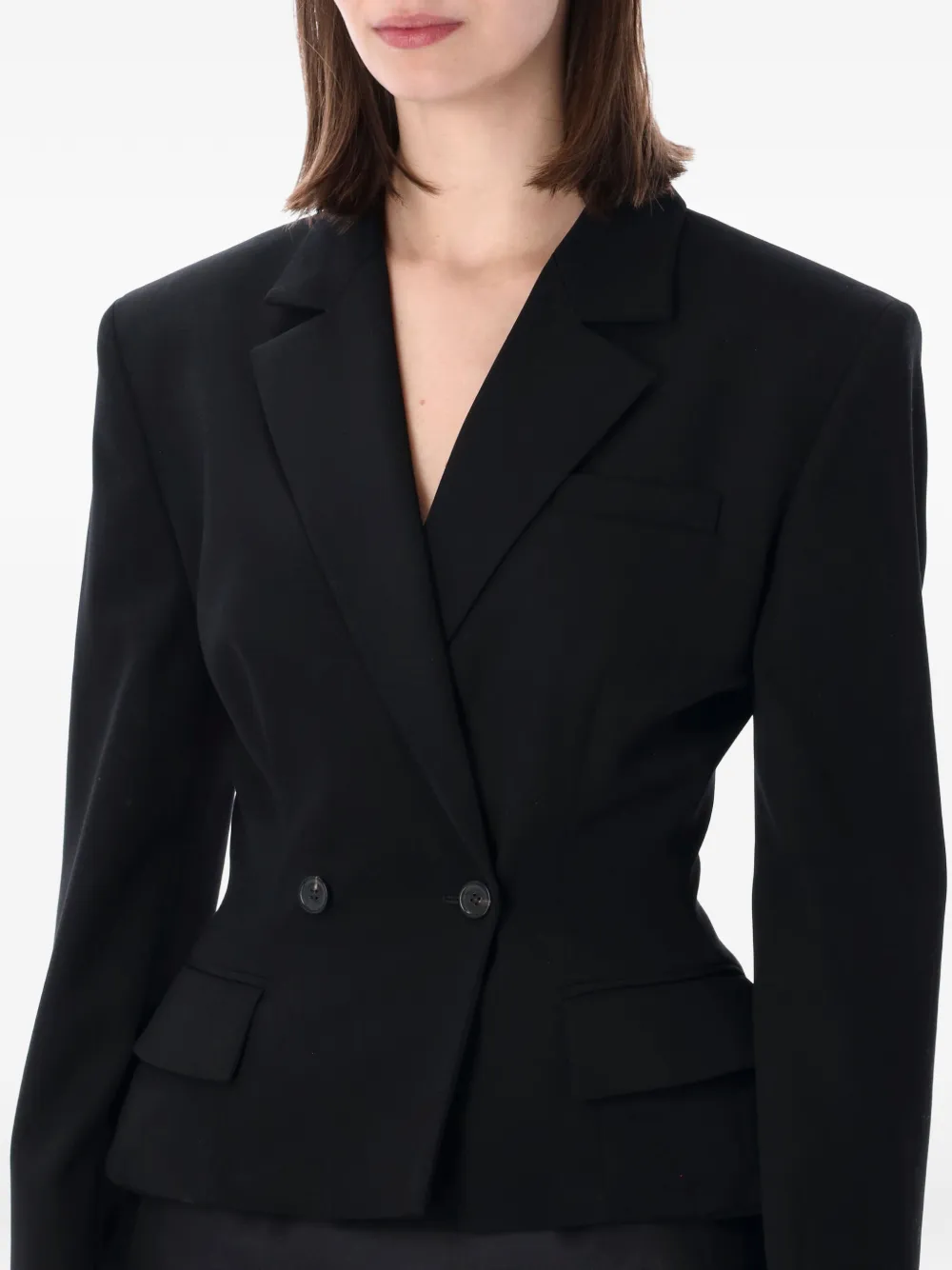 Magda Butrym Blazer met dubbele rij knopen Zwart