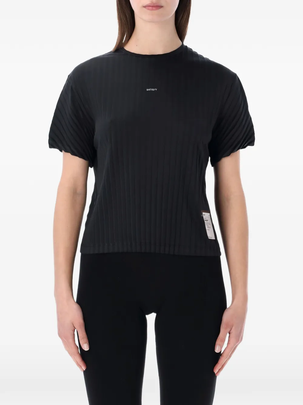 Satisfy AuraLite™ pleated T-shirt - Schwarz