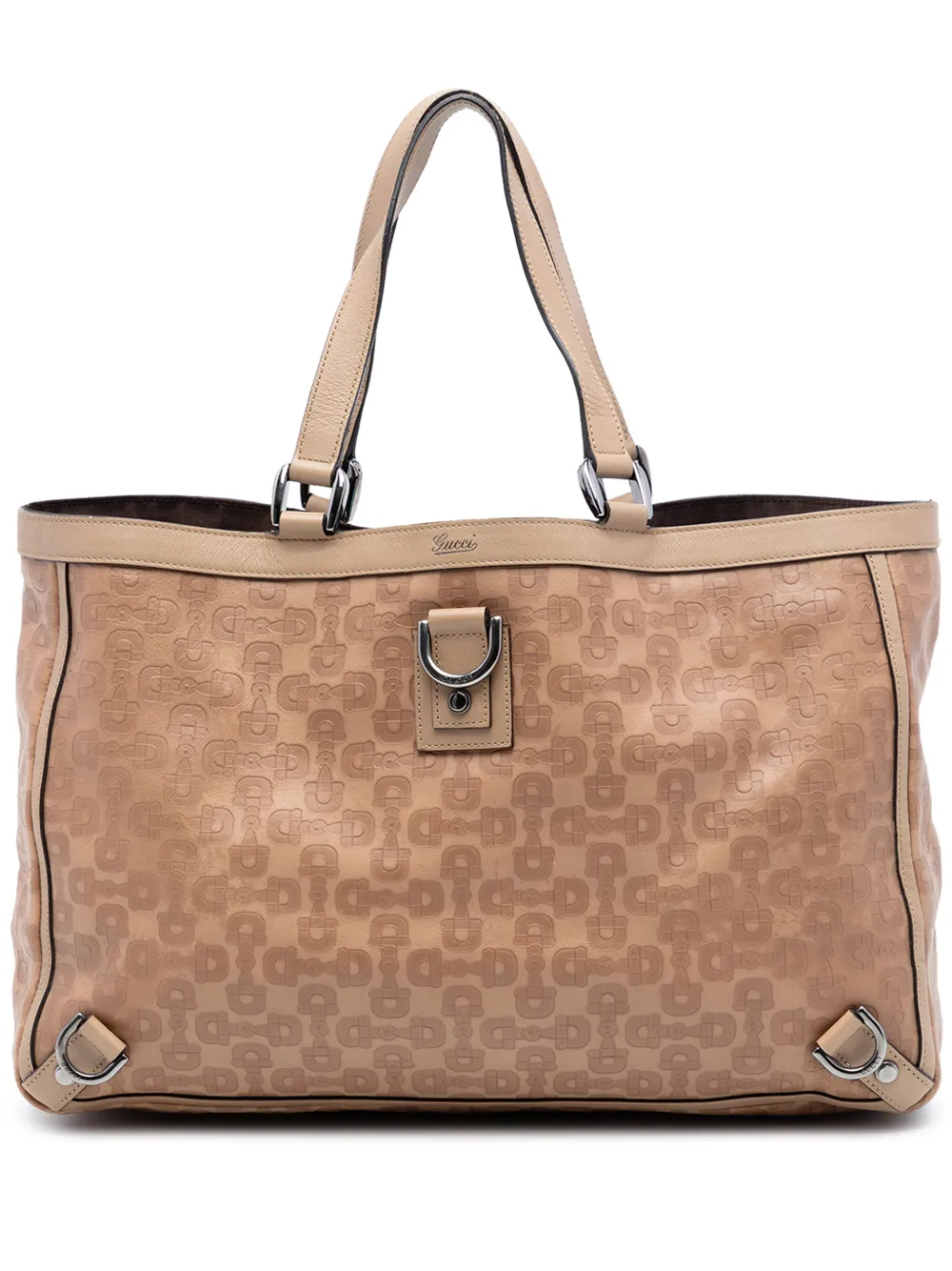 Gucci Pre-Owned 2016-2025 Leather Abbey D Ring Horsebit tote bag - Marrone