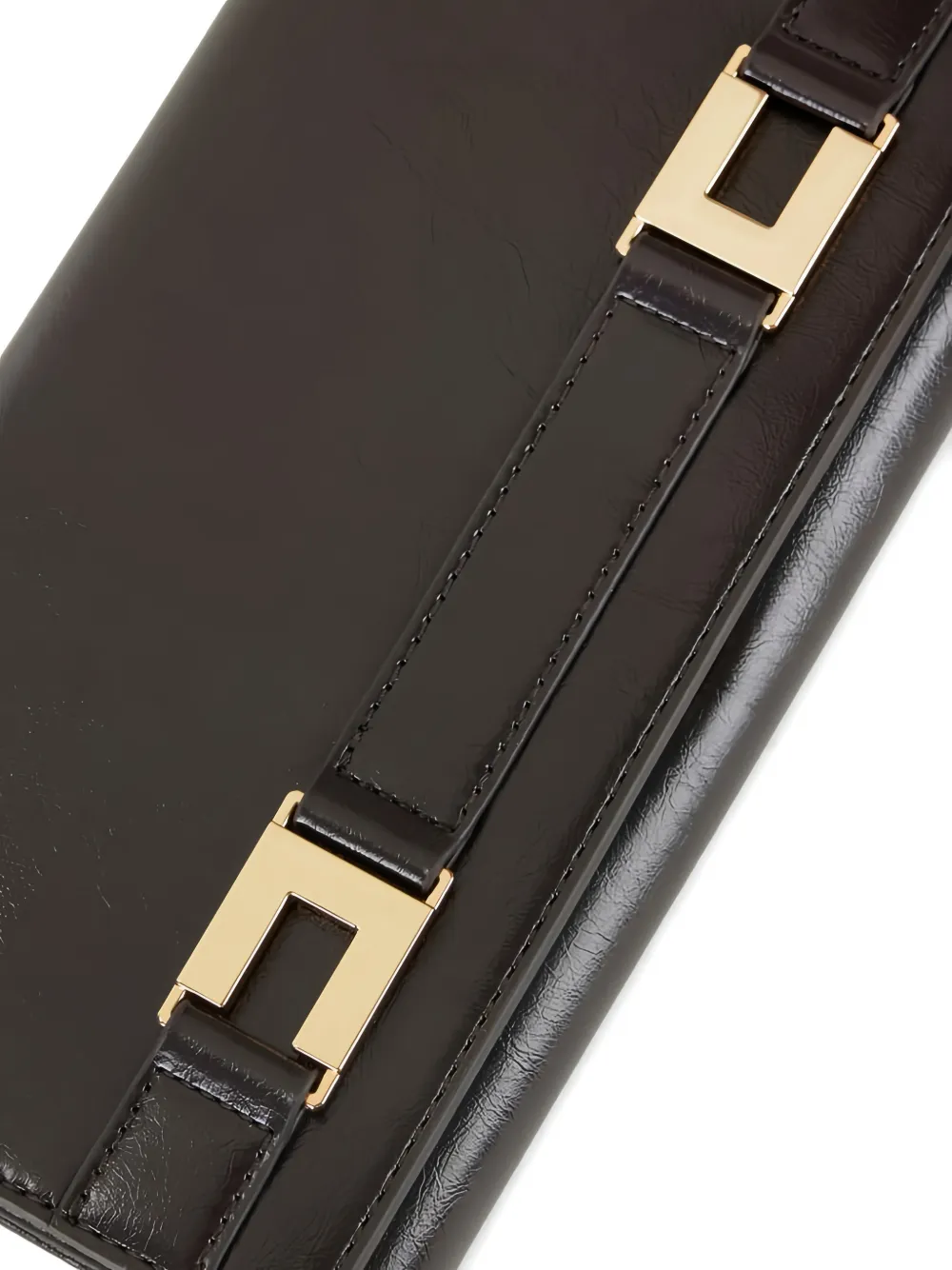 Elisabetta Franchi Portemonnee met logoplakkaat Bruin