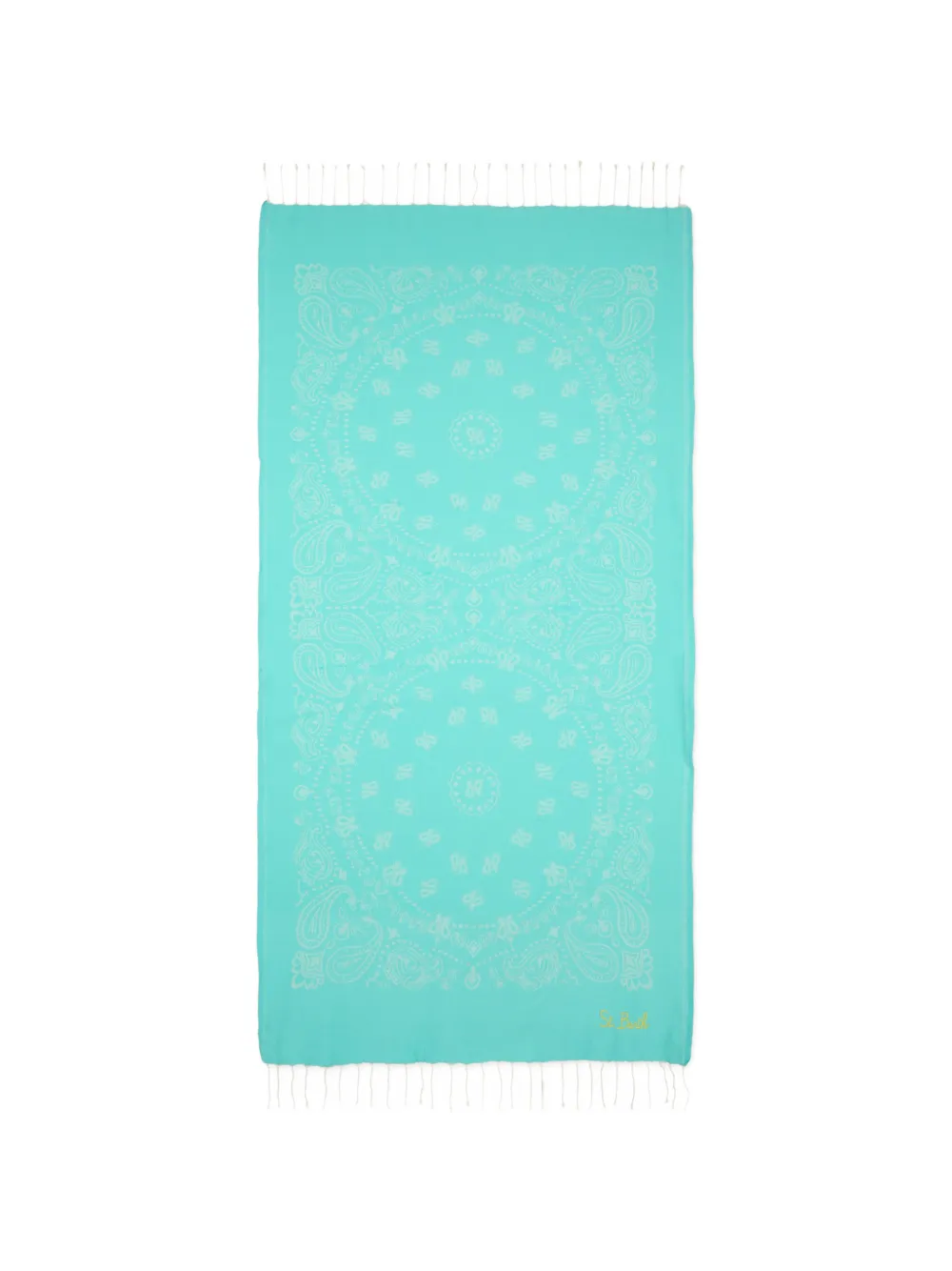 MC2 Saint Barth Kids paisley-print fringed beach towel - Blau