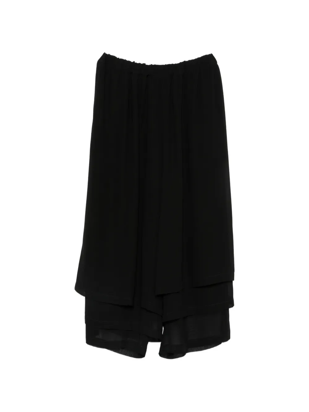 Comme Des Garçons layered sheer-panel trousers - Nero