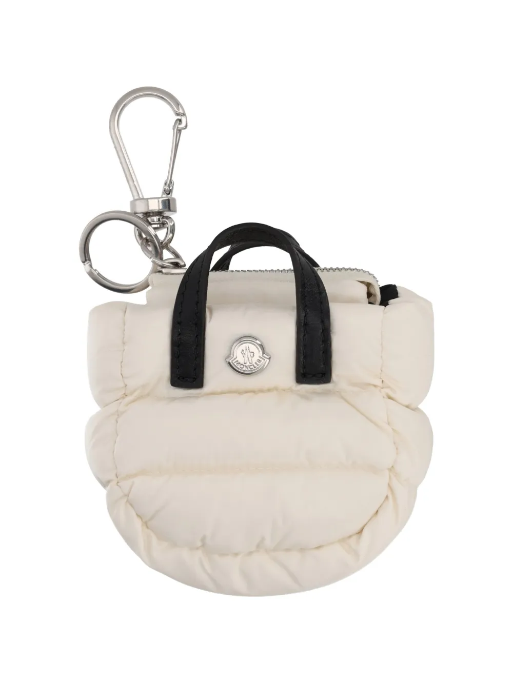 Moncler quilted leather-trim keyring · One Size