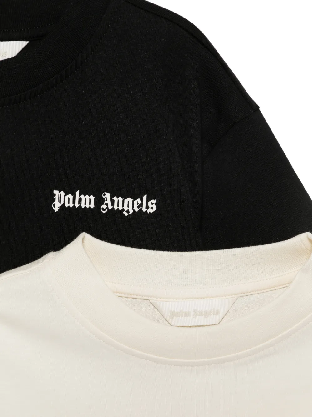 Palm Angels Kids Drie T-shirts met logoprint Grijs
