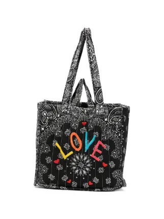 CALL IT BY YOUR NAME ペイズリー トートバッグ Call It By Your Name paisley-print Tote Bag | Black | FARFETCH