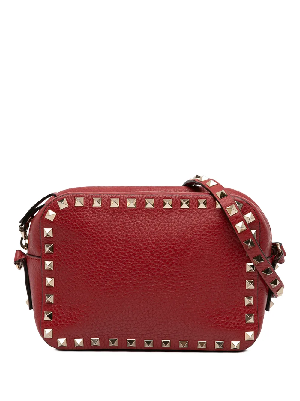 Valentino Garavani Pre-Owned 2000-2017 Grainy Calfskin Rockstud Camera Bag crossbody bag - Rosso