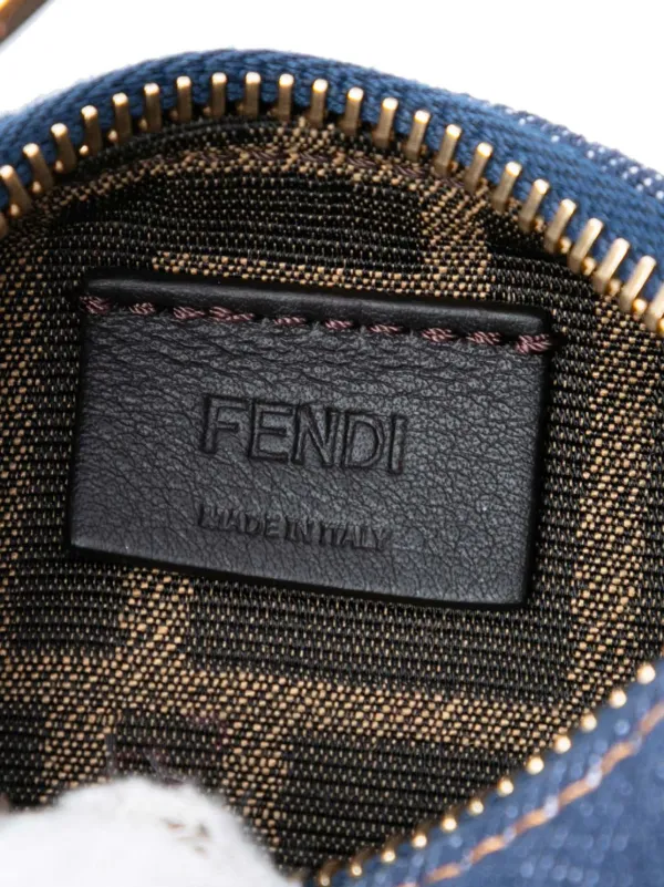 Fendi Pre-Owned 2010-2026 Nano Denim Fendigraphy Hobo Bag | Blue