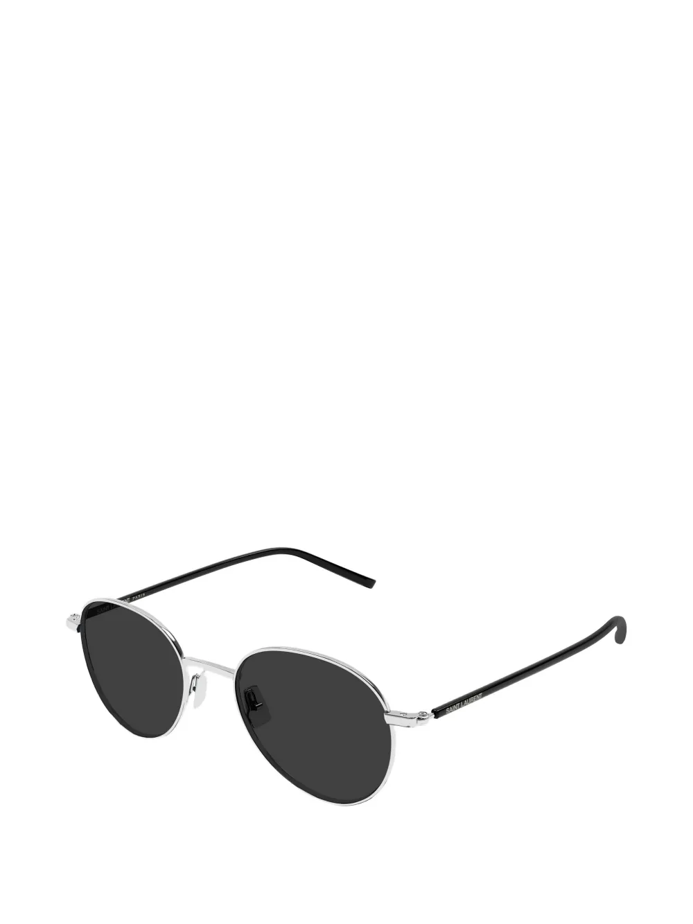 Saint Laurent Eyewear SL865 zonnebril met rond metalen montuur Zilver