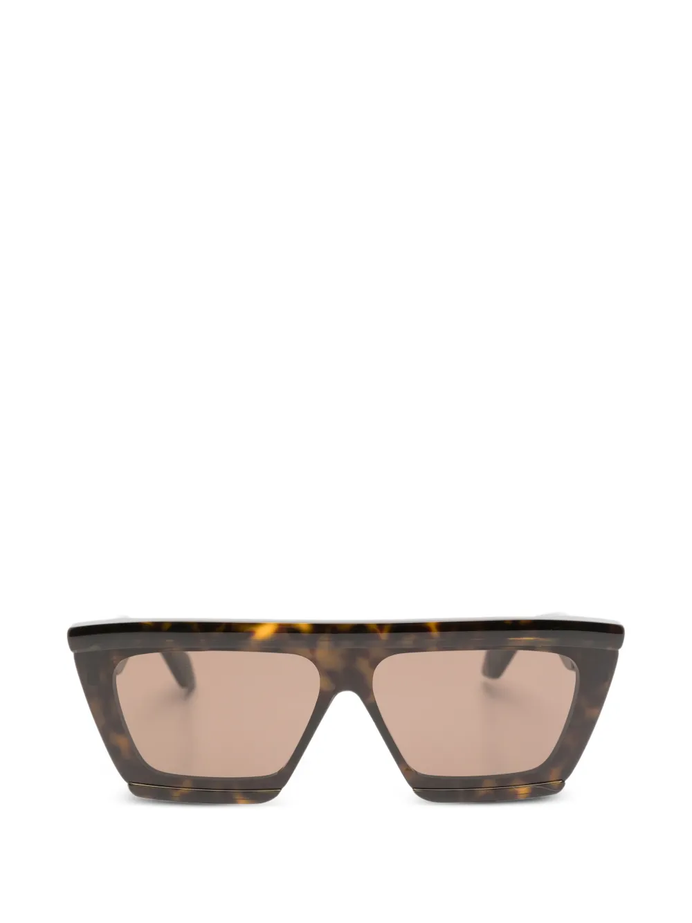 azzedine alaïa geometric-frame sunglasses - Braun