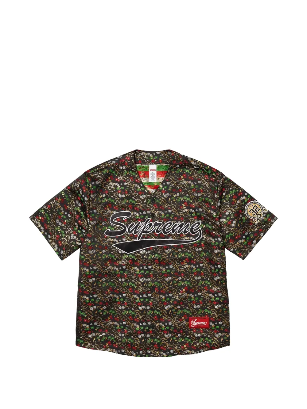 Supreme floral-jacquard jersey - Nero