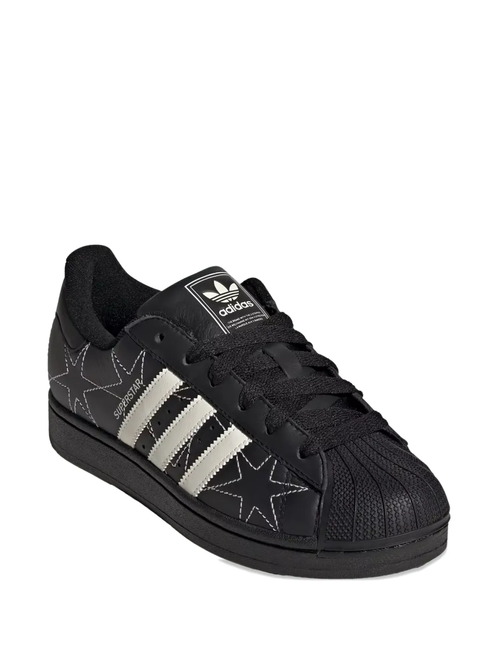 adidas Superstar star II embroidered sneakers Zwart