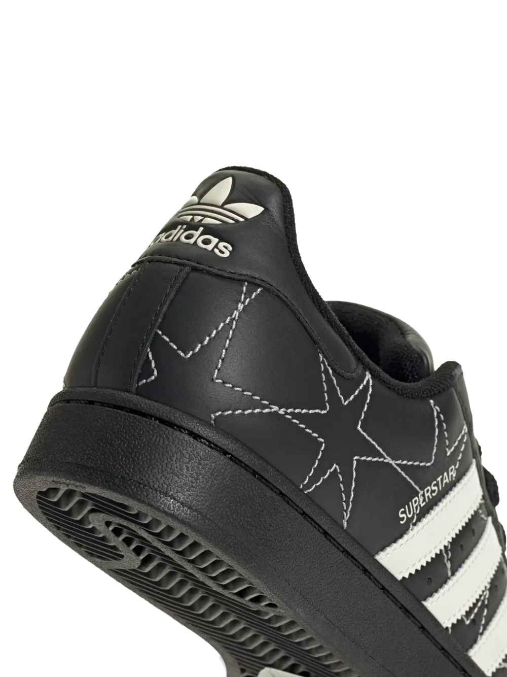 adidas Superstar star II embroidered sneakers Zwart