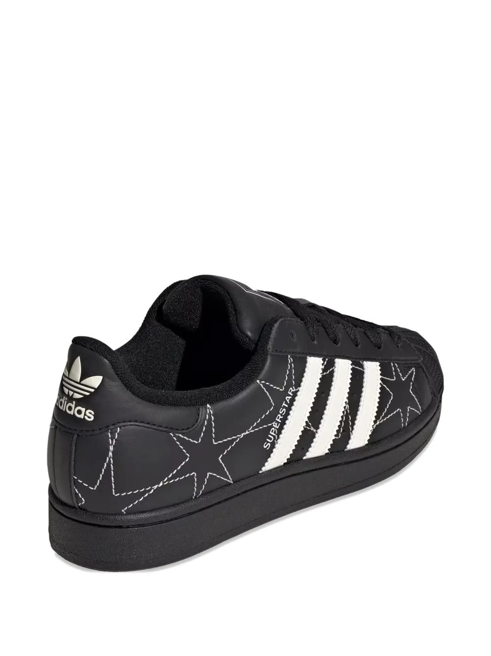 adidas Superstar star II embroidered sneakers Zwart