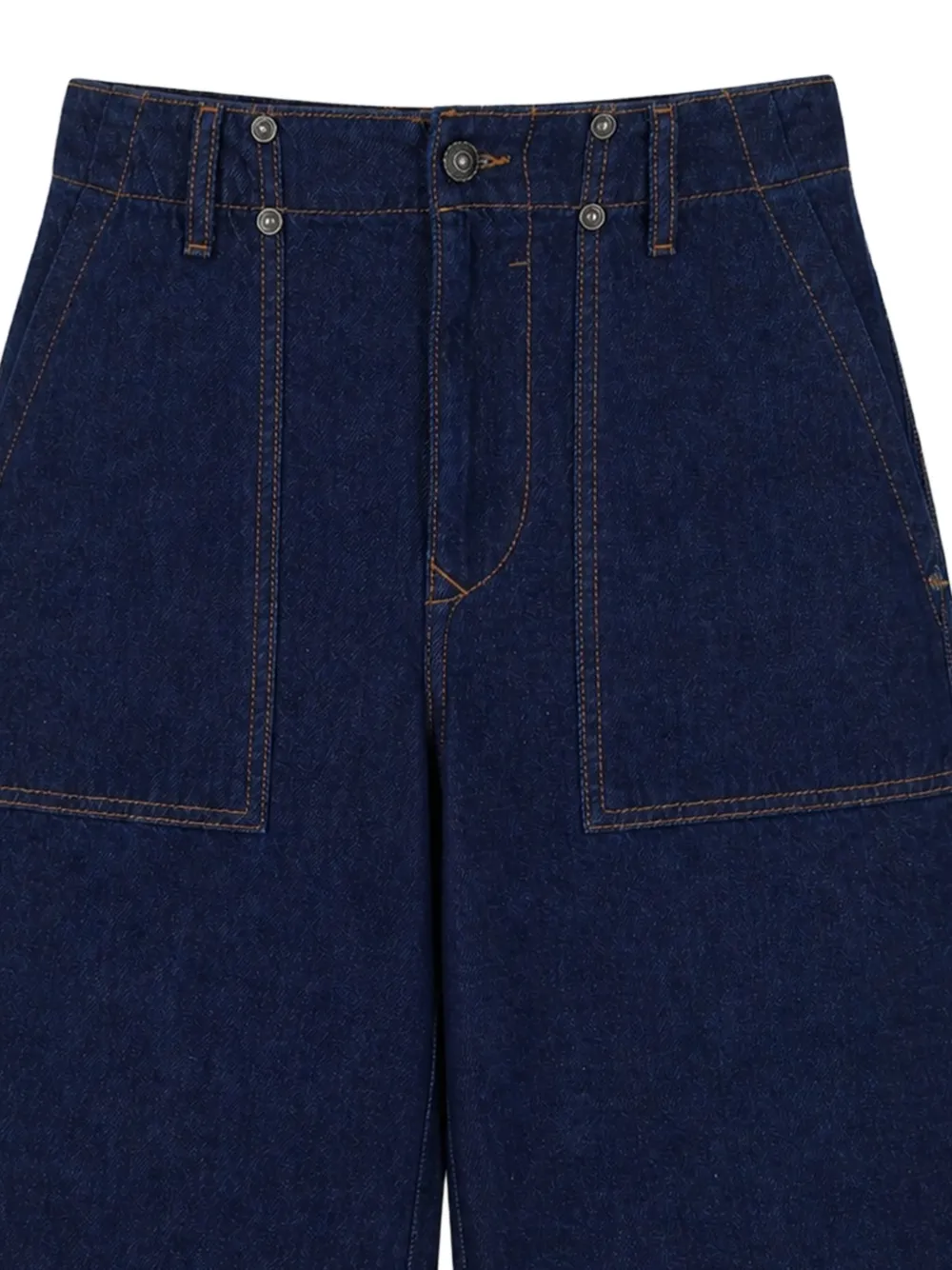 Versace Jeans Couture Shorts met contrasterend stiksel Blauw