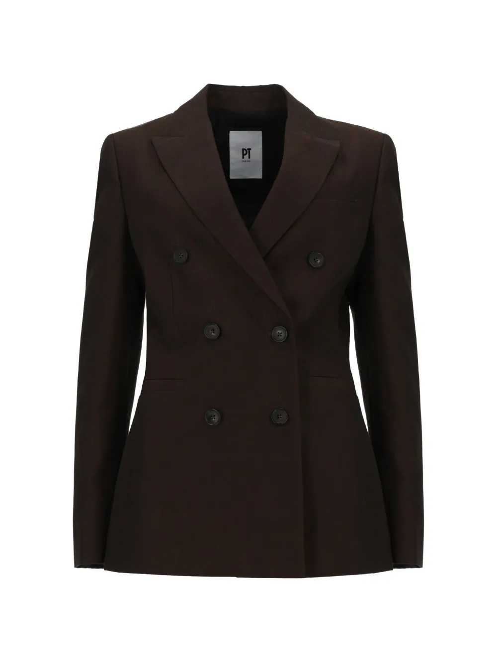 PT Torino Romy double-breasted blazer - Braun
