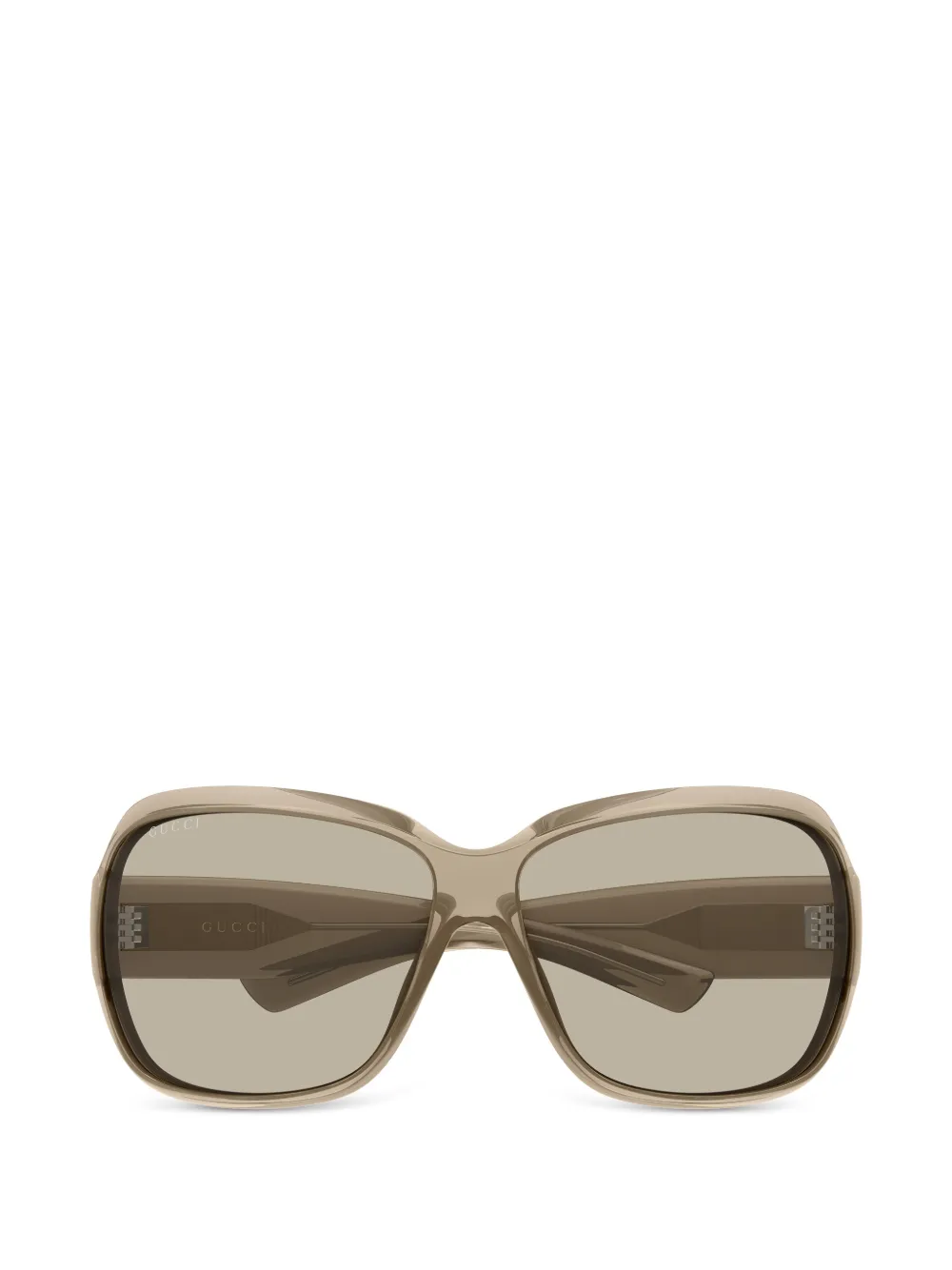 Gucci Eyewear logo-print square-frame sunglasses - Toni neutri