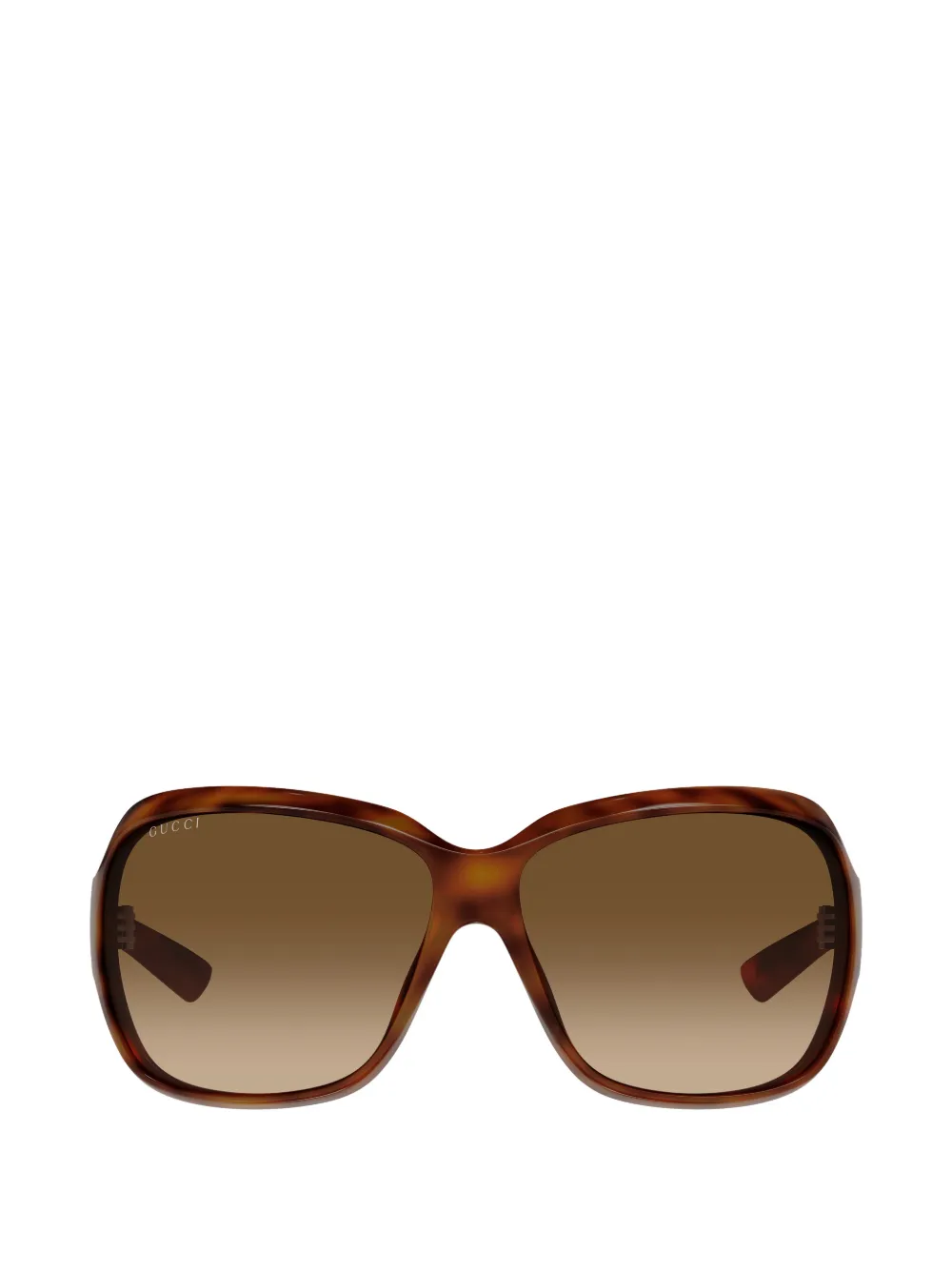 Gucci Eyewear tortoiseshell-effect geometric-frame sunglasses - Marrone