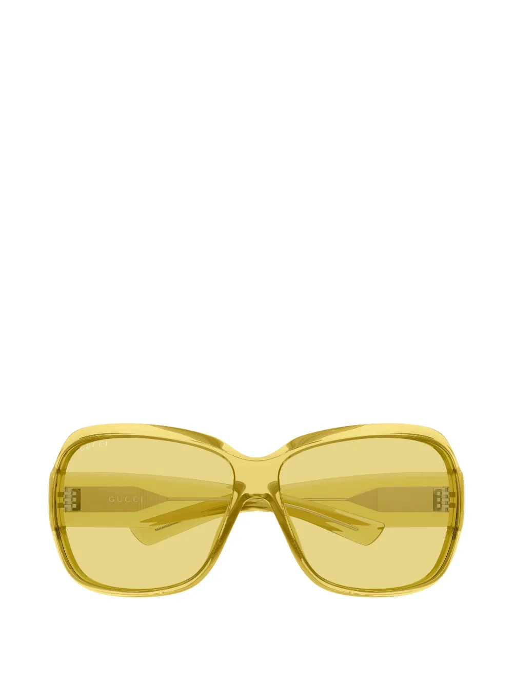 Gucci Eyewear oversized geometric-frame sunglasses - Giallo