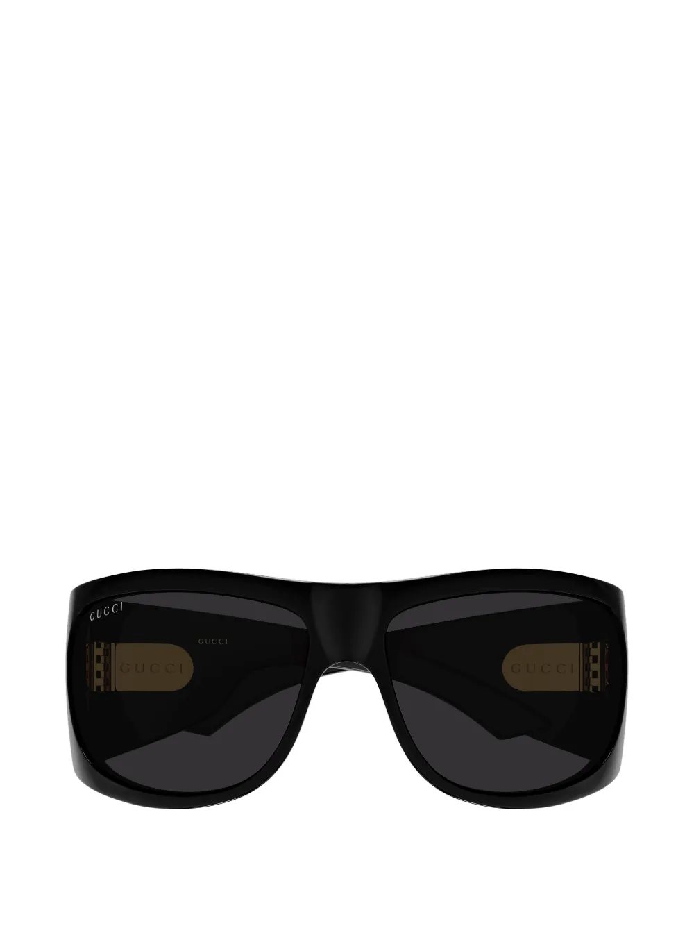 Gucci Eyewear double G rectangle-frame sunglasses - Nero