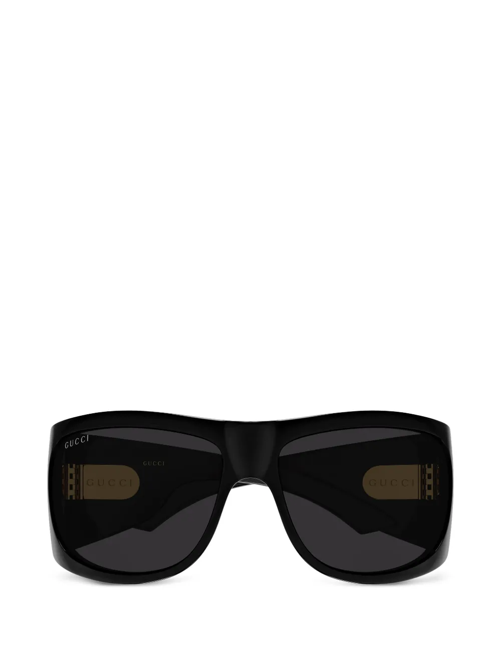 Gucci Eyewear double G rectangle-frame sunglasses - Nero