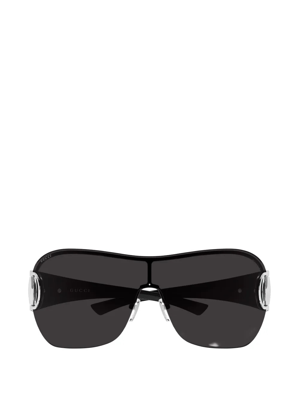 Gucci Eyewear horsebit shield-frame sunglasses - Nero