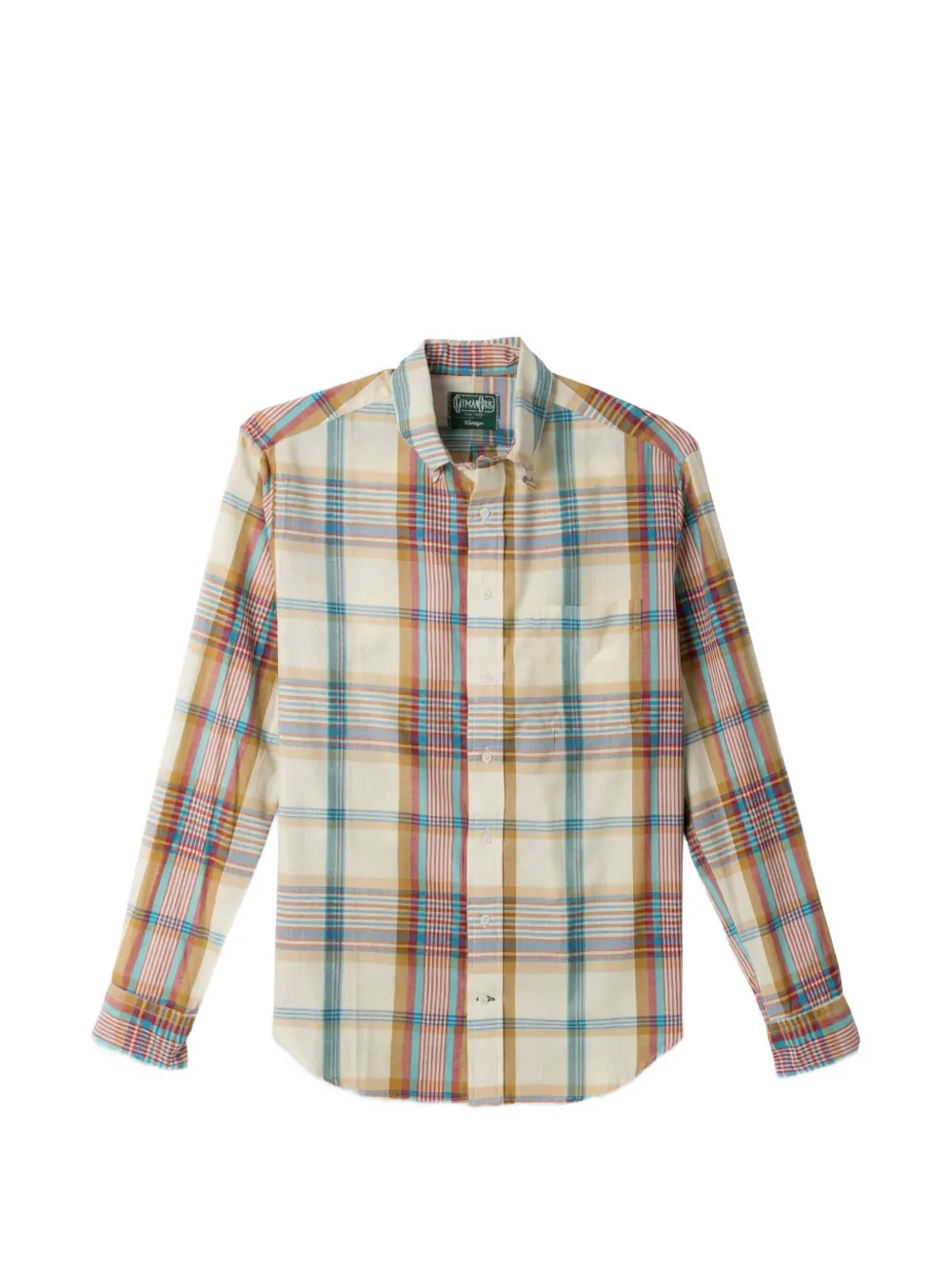 Gitman Vintage Archive Madras check-pattern shirt - Nude