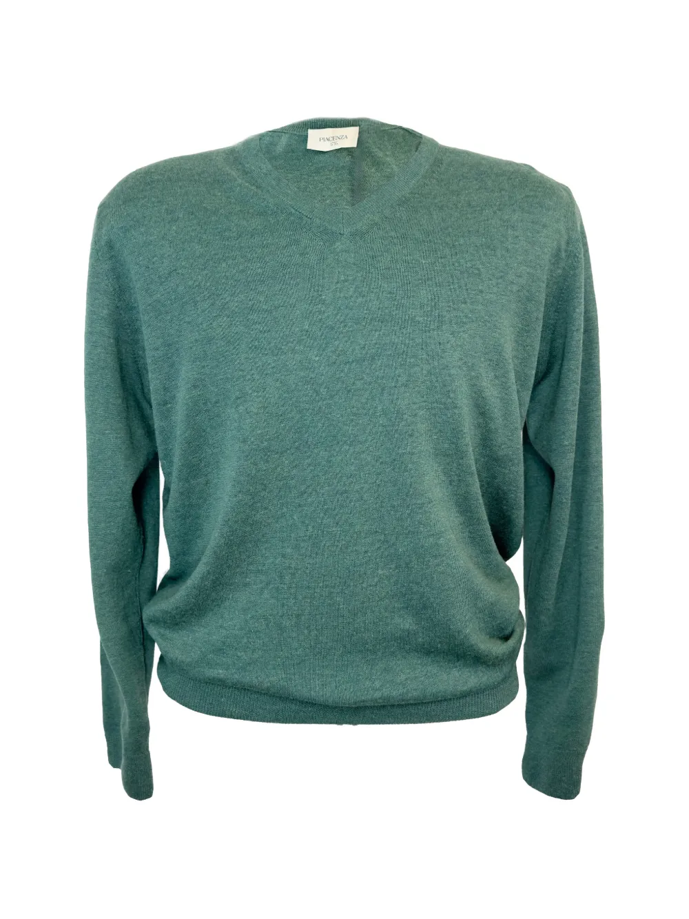 Piacenza 1733 Fine-gauge V-neck Sweater In Green