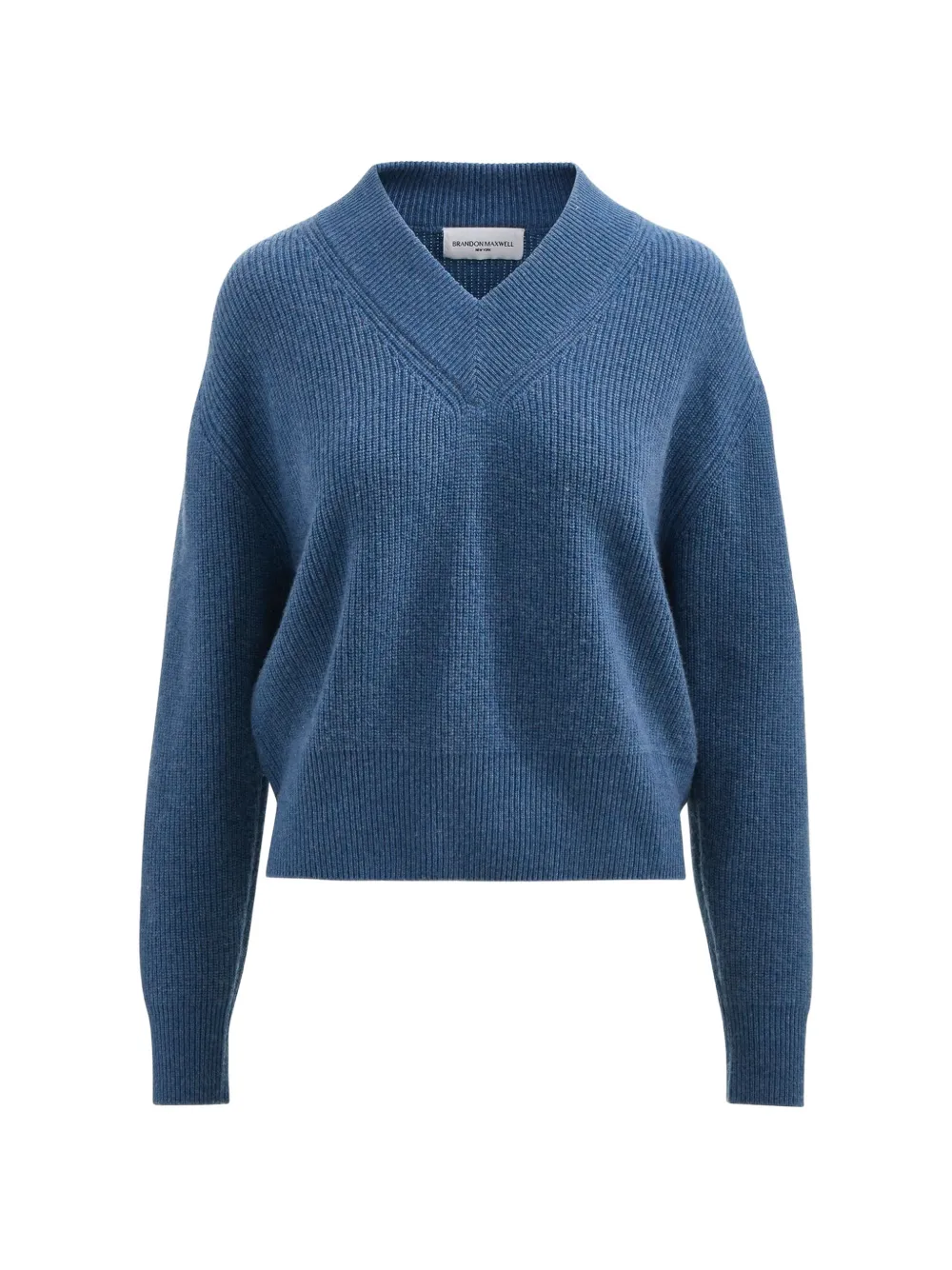 Brandon Maxwell Maris rib-knit sweater - Blu