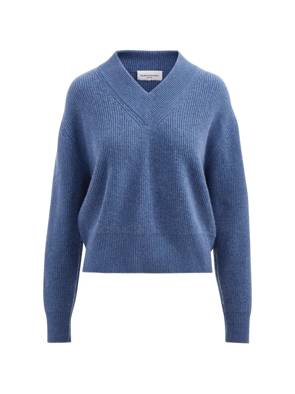 Brandon Maxwell Maris rib-knit sweater - Blu