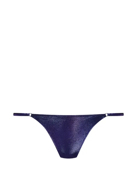 Maison Close bikini bottom con acabado metálico