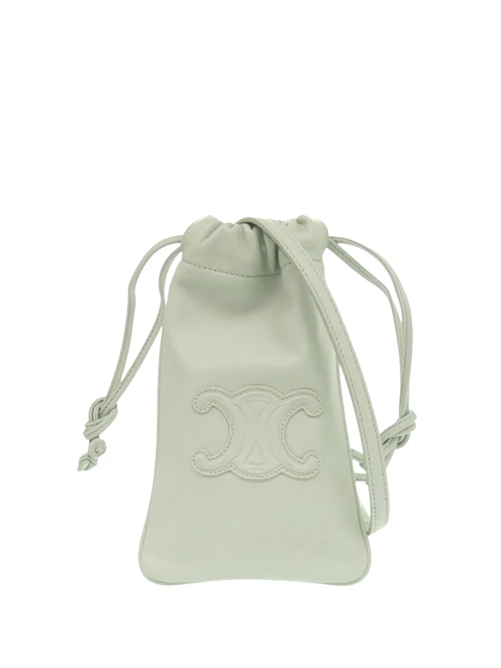 Celine Pre-Owned 2010-2026 Cuir Triomphe Handytasche aus Kalbsleder - Grün