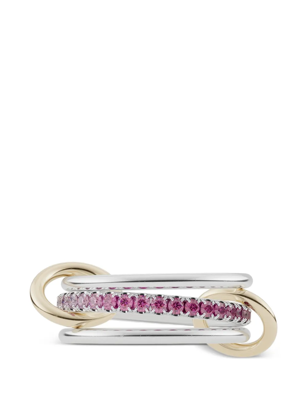 Spinelli Kilcollin Tigris pink sapphire ring - Argento