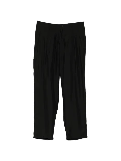 Yohji Yamamoto tucked silk trousers
