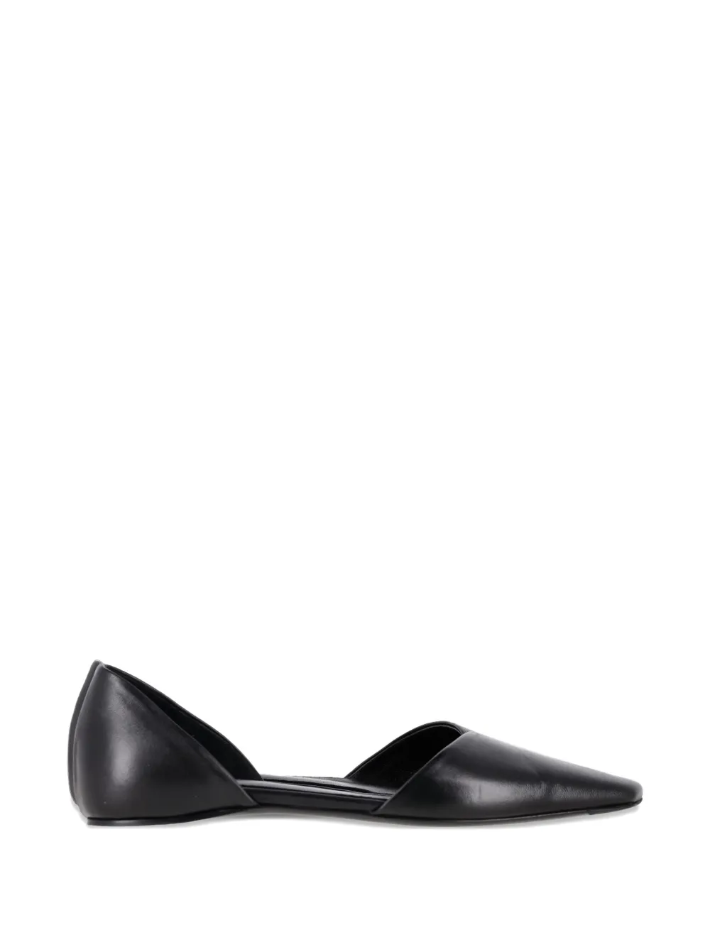 TOTEME Asymmetric D'Orsay ballet flats - Schwarz