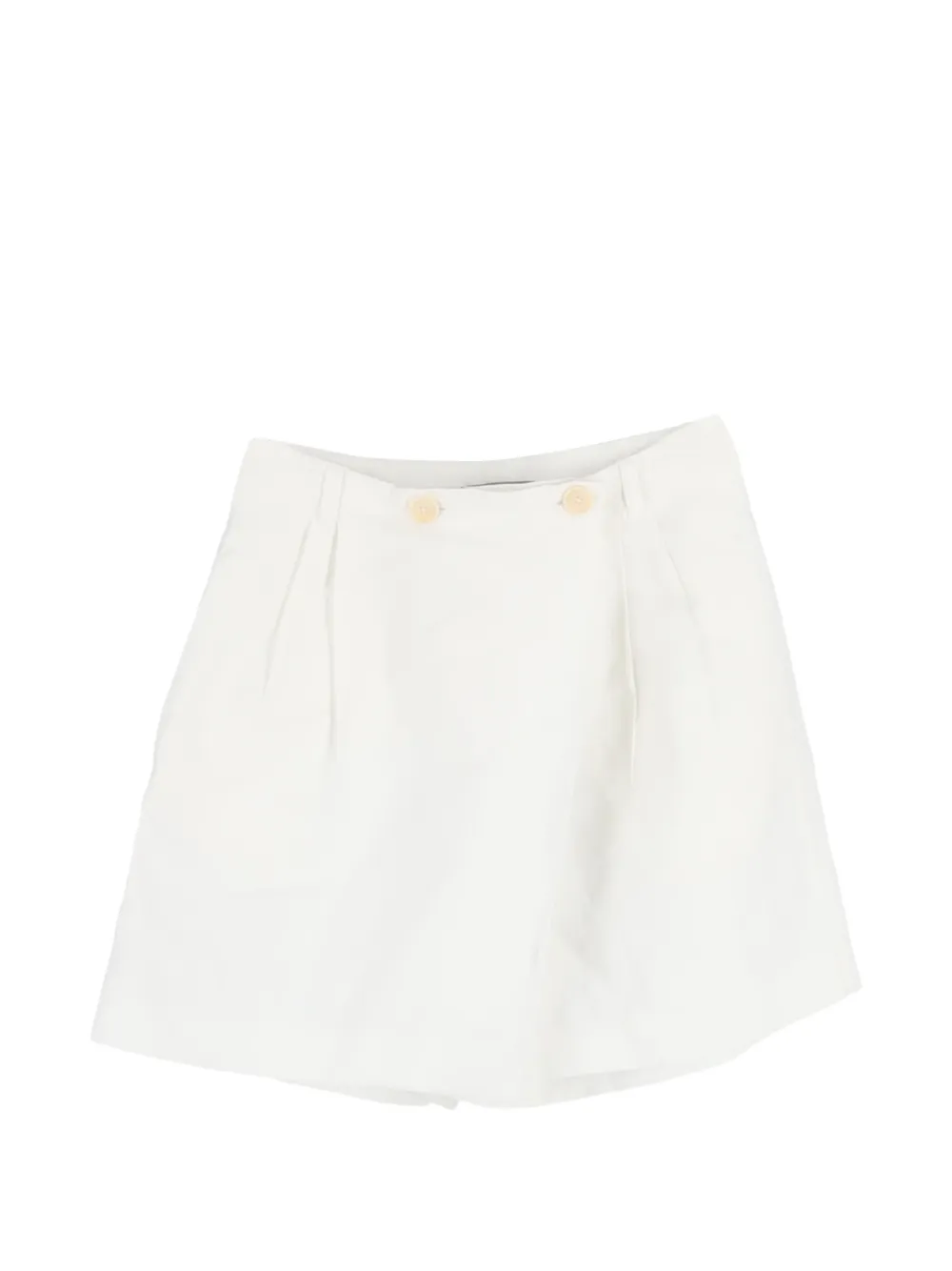 Bottega Veneta Pre-Owned Wrap-front pleated skort - Bianco
