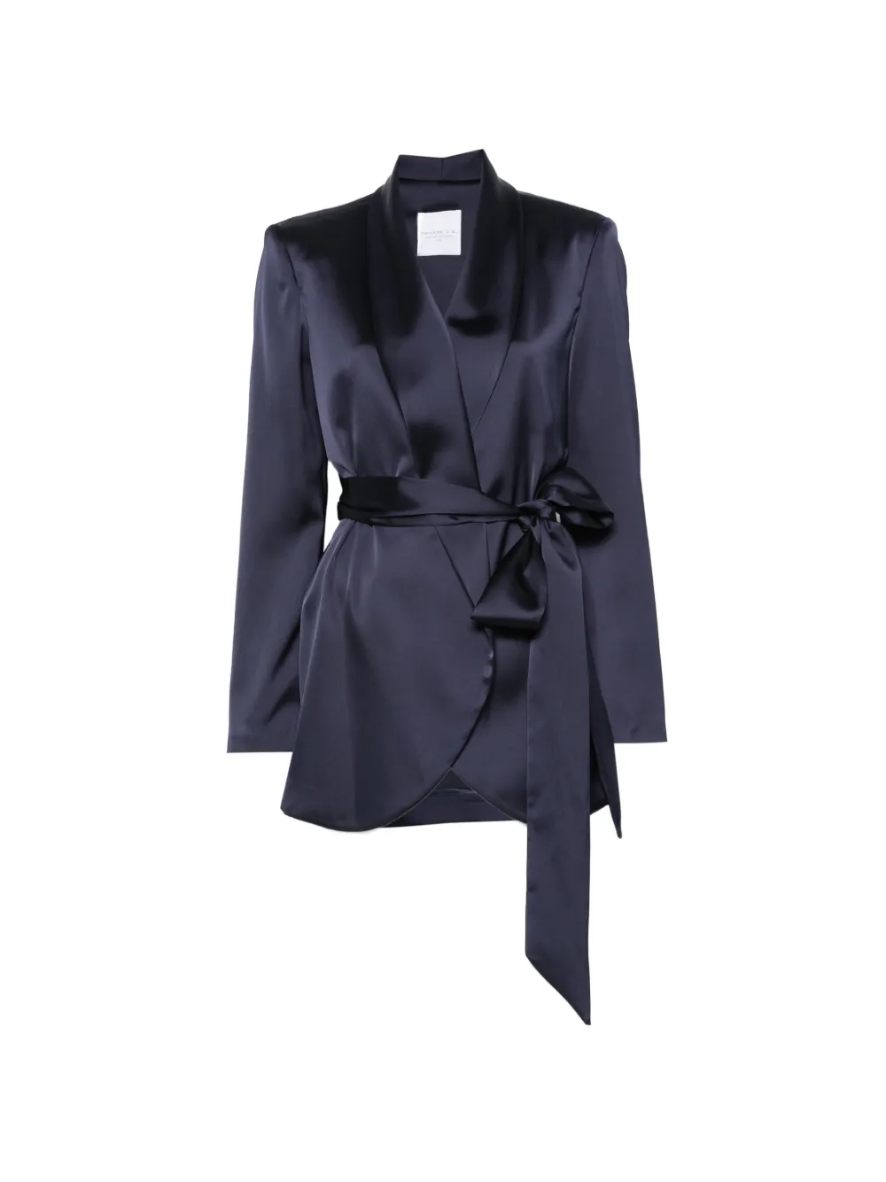 Cenere GB long-sleeve belted jacket - Blu