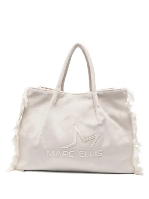 Marc Ellis Buby Calypso fringed logo-embroidered tote bag