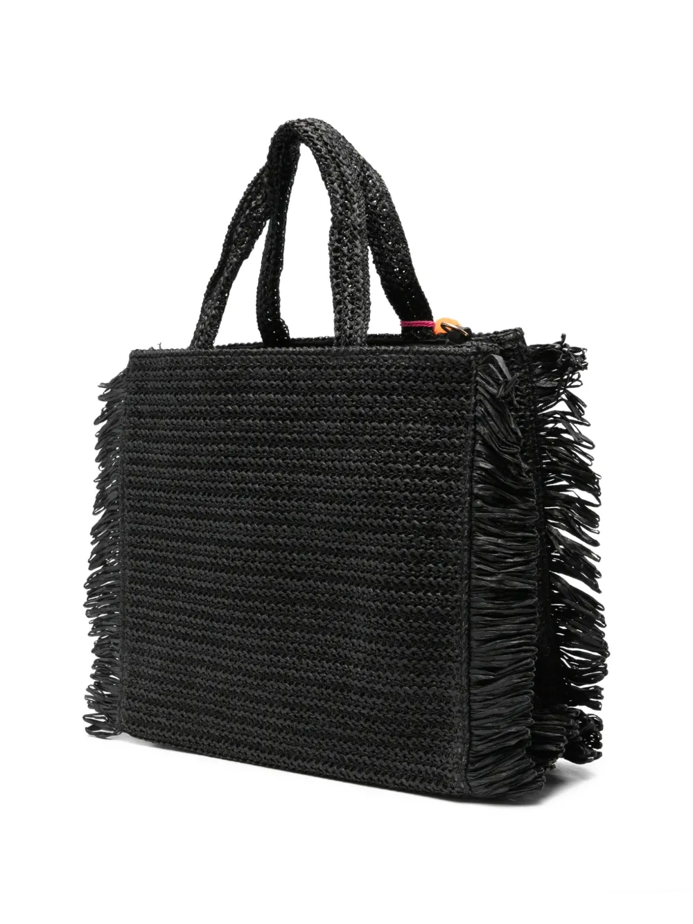 Marc Ellis Buby S. Claire shopper met geborduurd logo en franje Zwart
