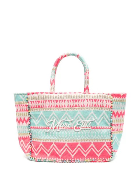 Marc Ellis geometric-pattern bead-embellished shoulder bag