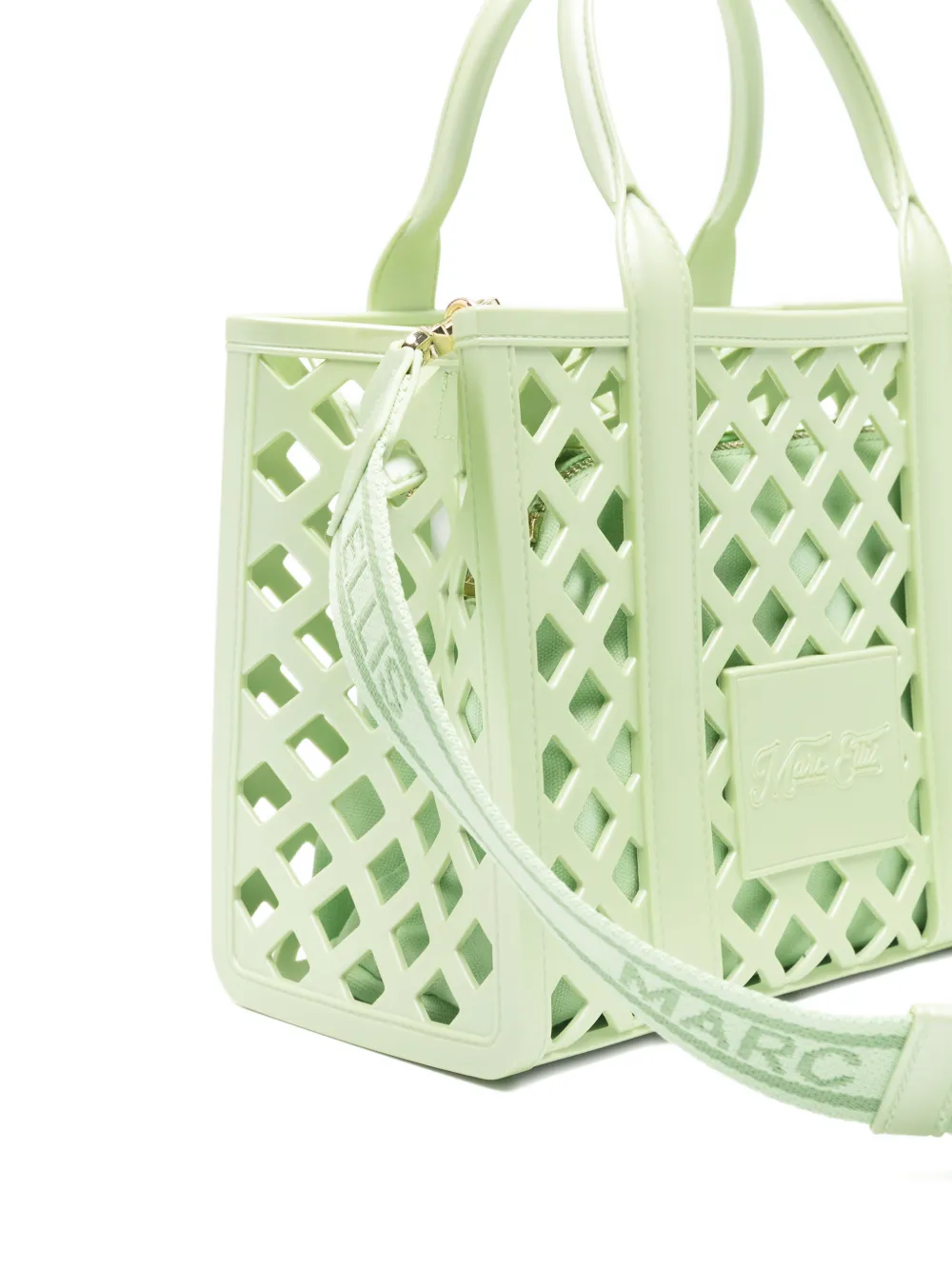 Marc Ellis Flat Plot shopper met logopatch Groen