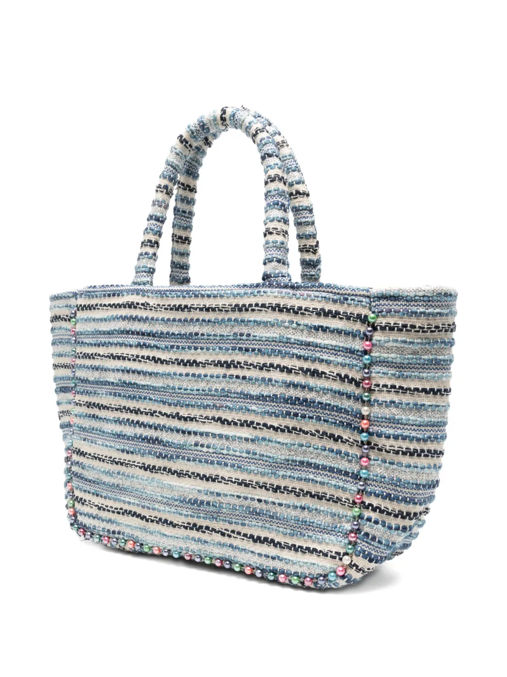 Marc Ellis Medium Buby gestreepte shopper Blauw