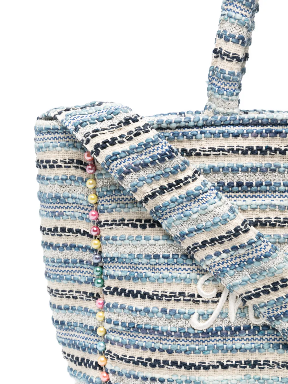 Marc Ellis Medium Buby gestreepte shopper Blauw