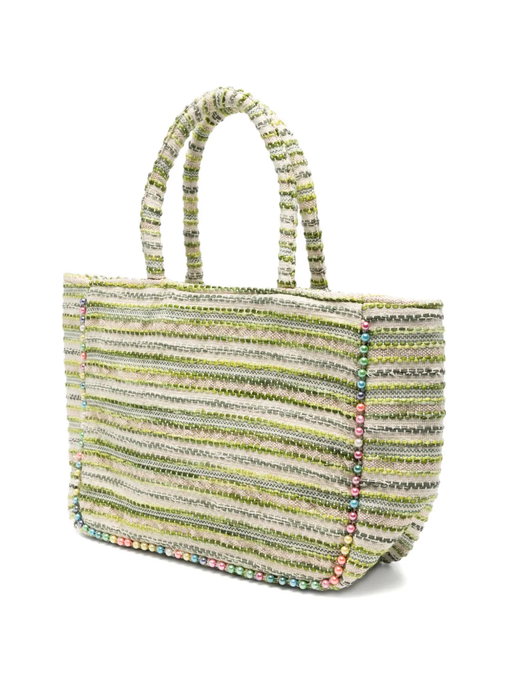 Marc Ellis Medium Buby gestreepte shopper Groen